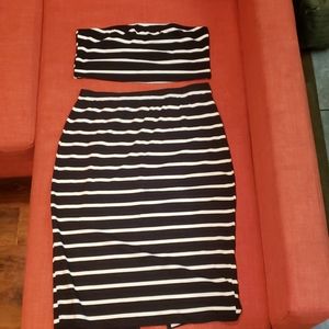 Top and pencil skirt